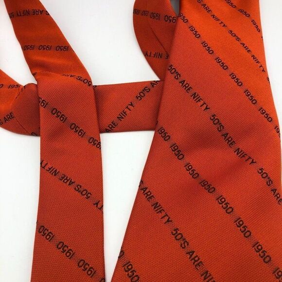 Men's Vintage Princeton 50s Are Nifty Silk Blend Tie - Mid Century - Picture 5 of 5